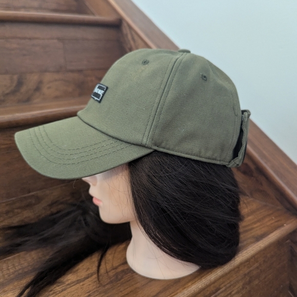 Handmade Baseball Cap With Attached Sunglasses Khaki Green OS - Picture 2 of 15